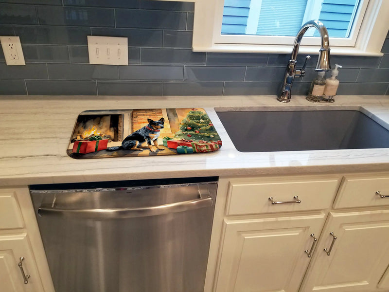 Australian Cattle Dog Cozy Christmas Dish Drying Mat Caroline's Treasures