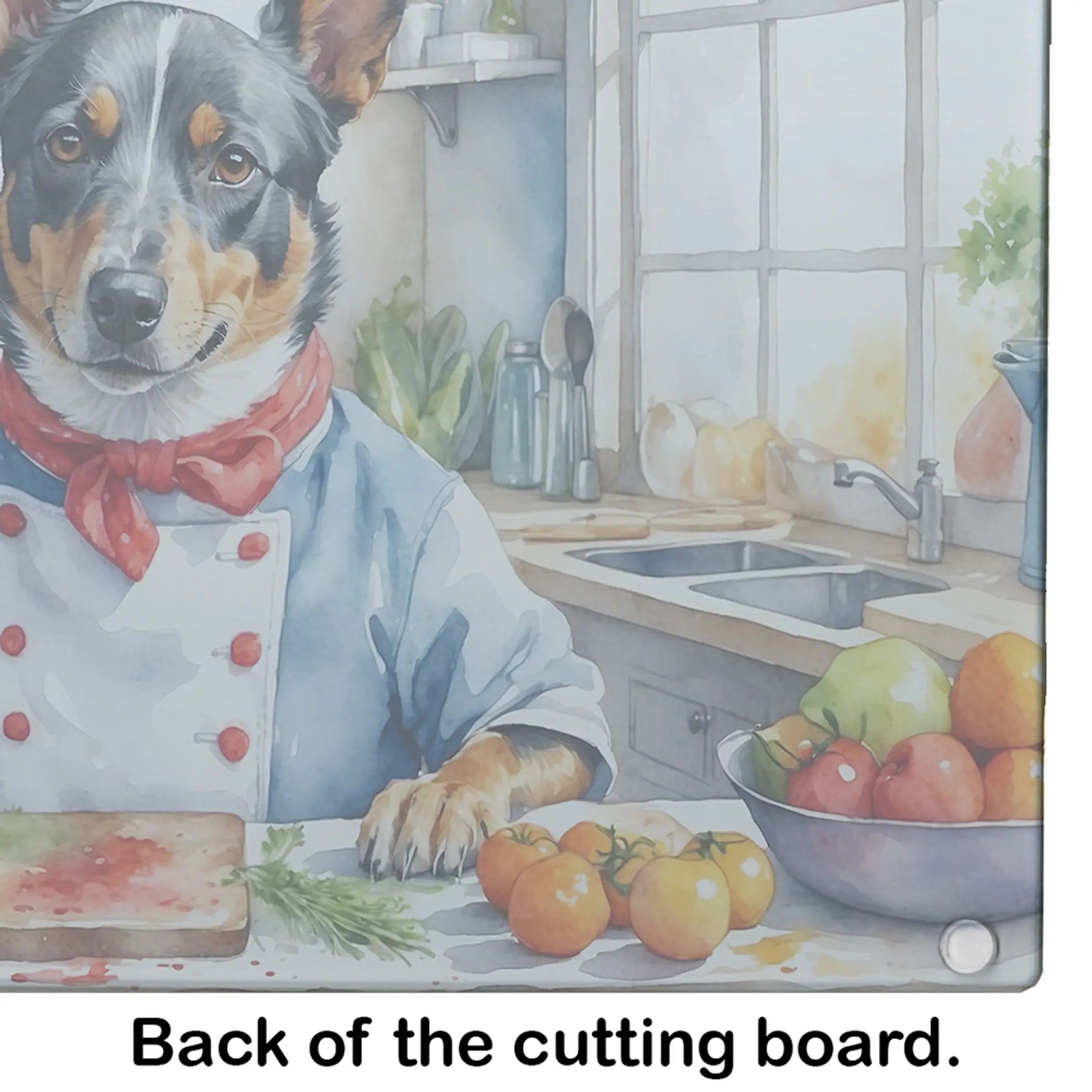 Australian Cattle Dog The Chef Glass Cutting Board Caroline's Treasures