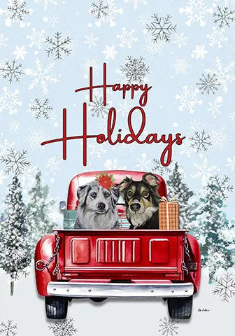 Australian Shepherd - Hippie Hound Studio Best of Breed Holiday House and Garden Flag Best of Breed