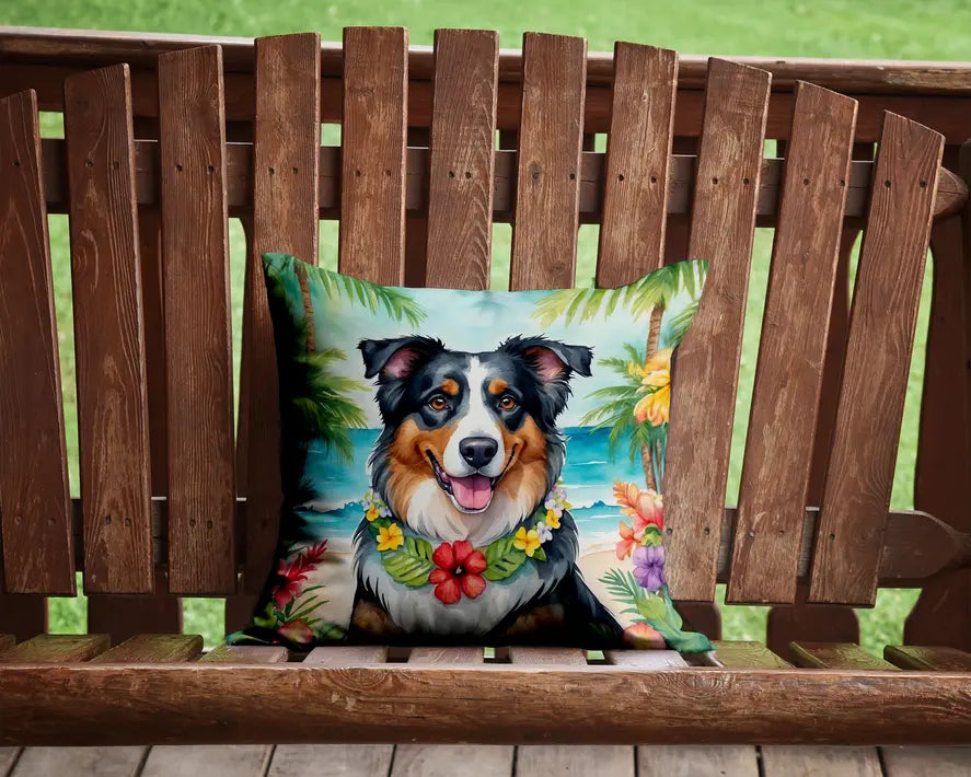 Australian Shepherd Luau Pair of Pot Holders Caroline's Treasures