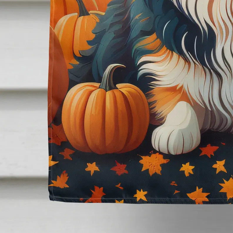 Australian Shepherd Terrier Fall House Flag Caroline's Treasures
