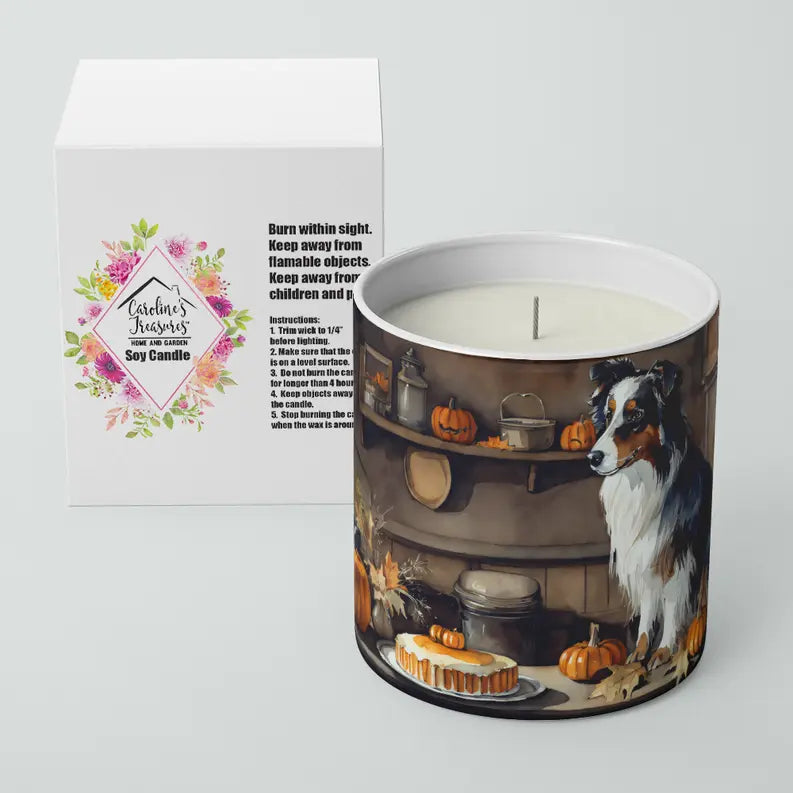Australian Terrier Fall Kitchen Pumpkins Decorative Soy Candle Caroline's Treasures