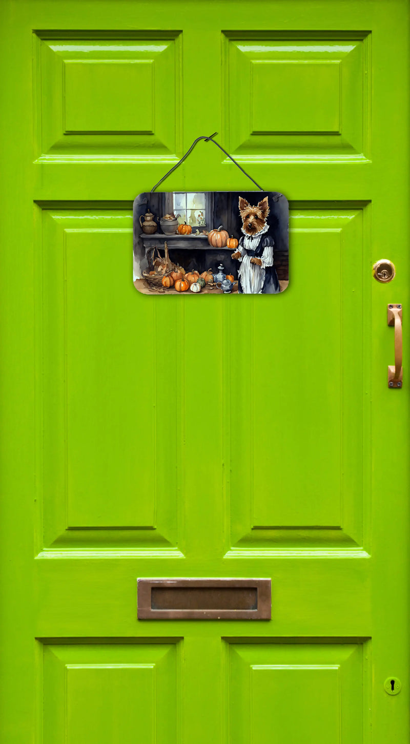 Australian Terrier Fall Kitchen Pumpkins Wall or Door Hanging Prints Caroline's Treasures