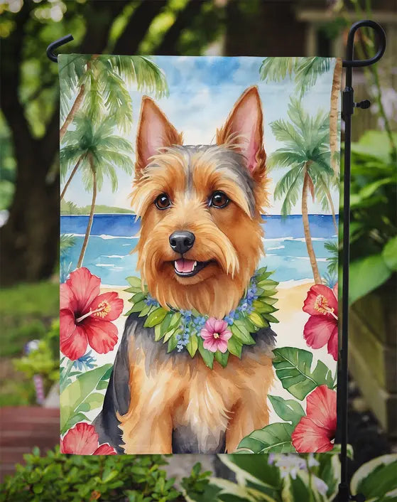Australian Terrier Luau Garden Flag Caroline's Treasures