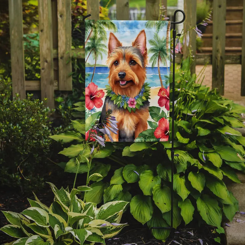 Australian Terrier Luau Garden Flag Caroline's Treasures