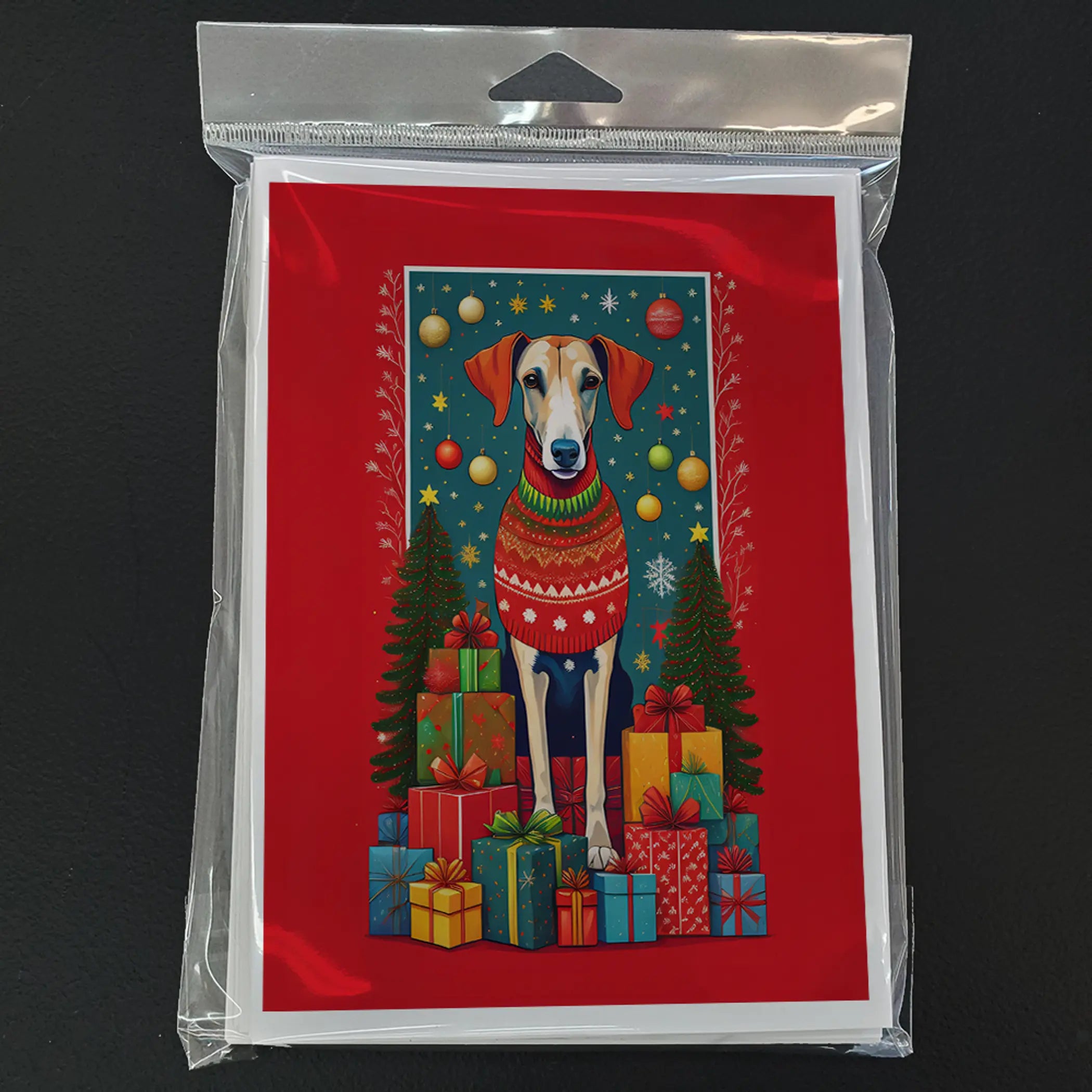 Azawakh Hound Holiday Christmas Greeting Cards Pack of 8 Caroline's Treasures