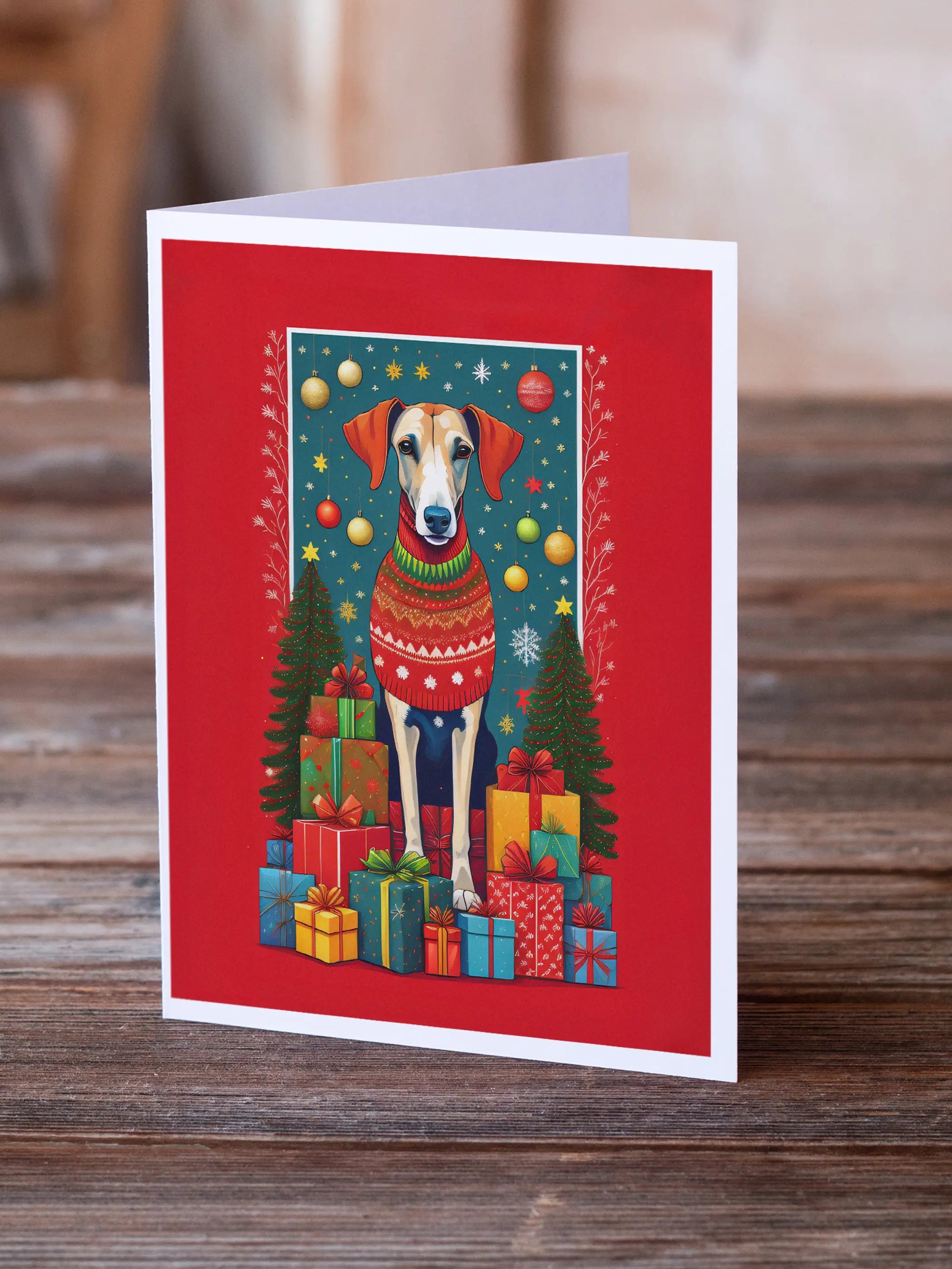 Azawakh Hound Holiday Christmas Greeting Cards Pack of 8 Caroline's Treasures