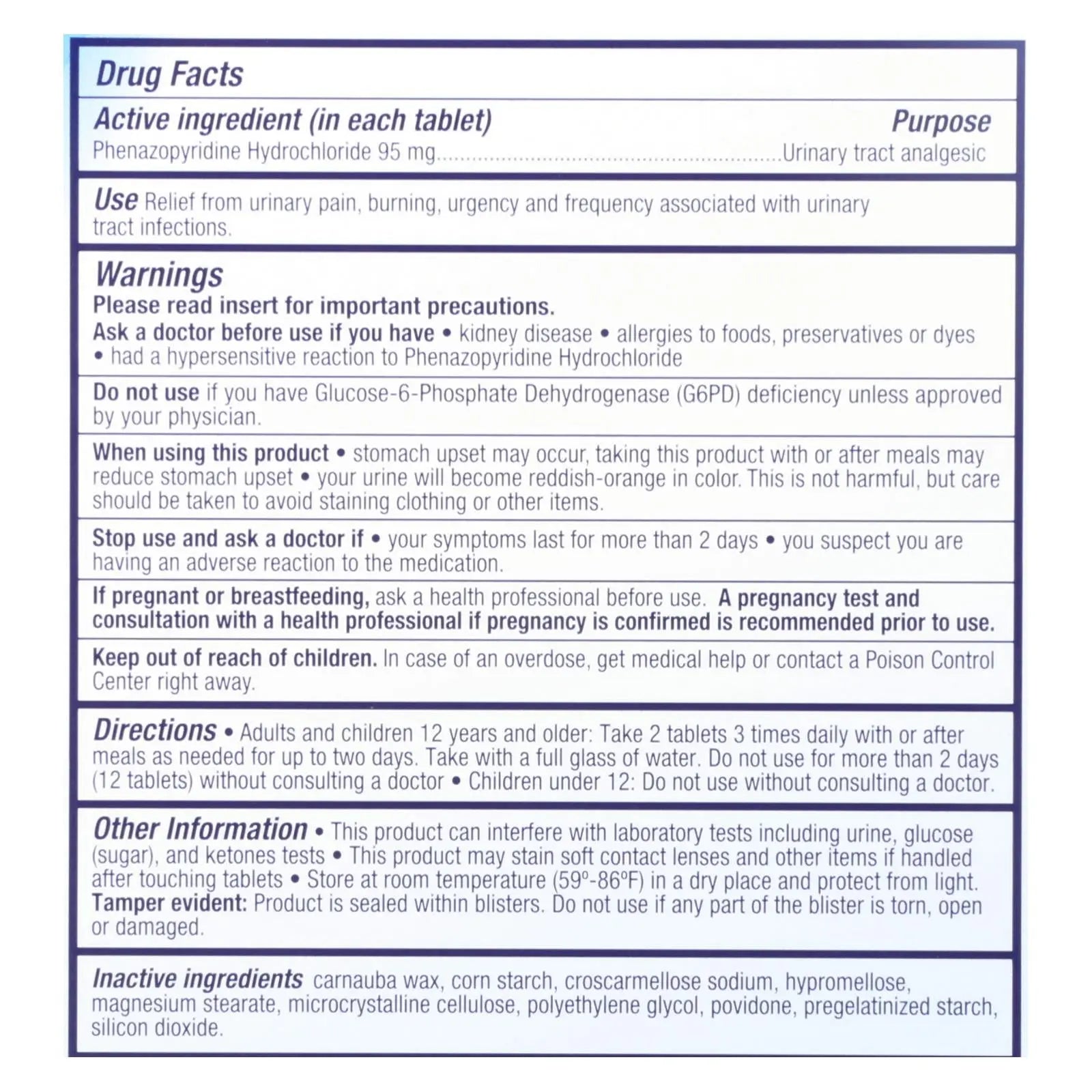 Azo Standard Urinary Pain Relief - 30 Tablets Azo