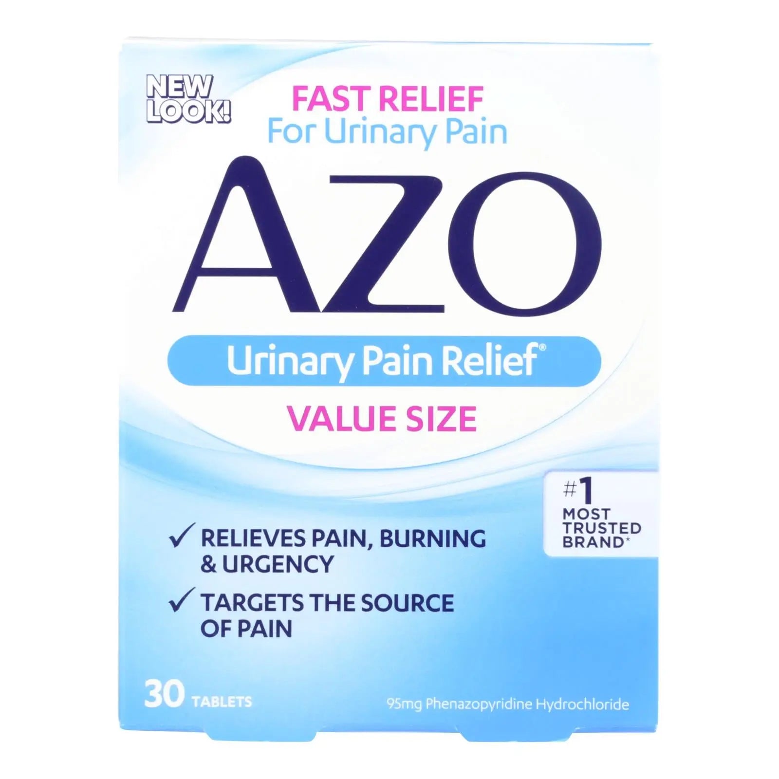 Azo Standard Urinary Pain Relief - 30 Tablets Azo