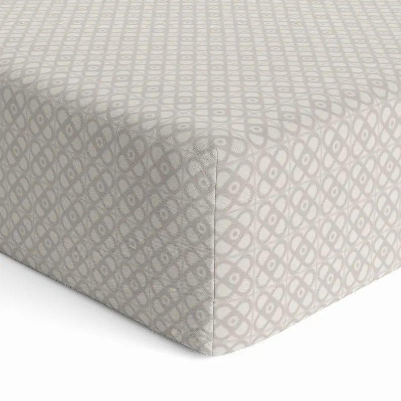 B & N Printed Percale Fitted Crib Sheet Kushies