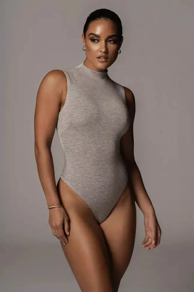 BAMBOO RIB DEEP V THONG BODYSUIT Pawsome Pet