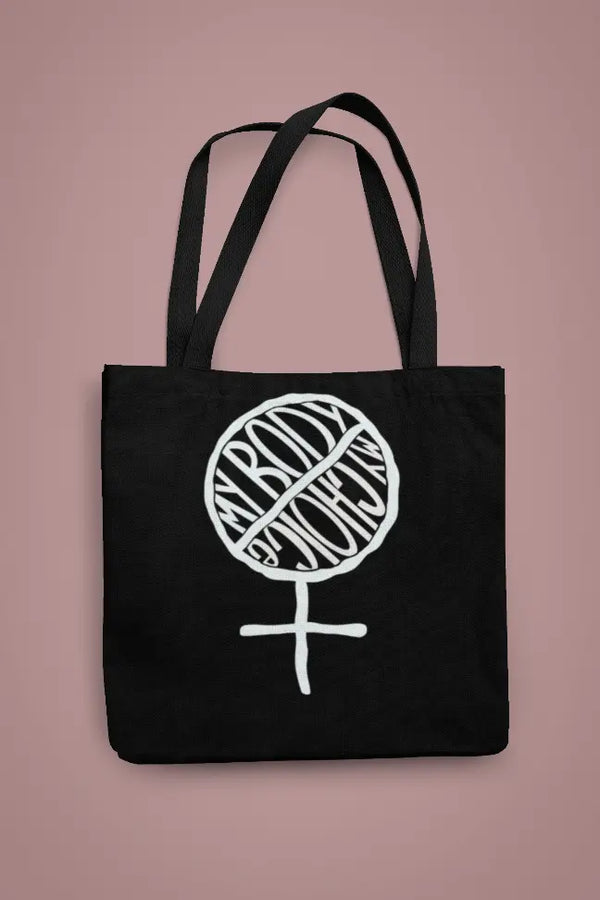 BANS OFF OUR BODIES Tote - Fundraiser to Fight Against the SCOTUS plans Black Cat Bazaar
