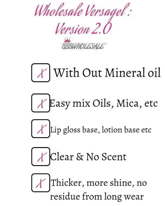 BBBWHOLSALE Versagel Lip Gloss Base 3oz (VERSION 2.0) Bbbwholesale