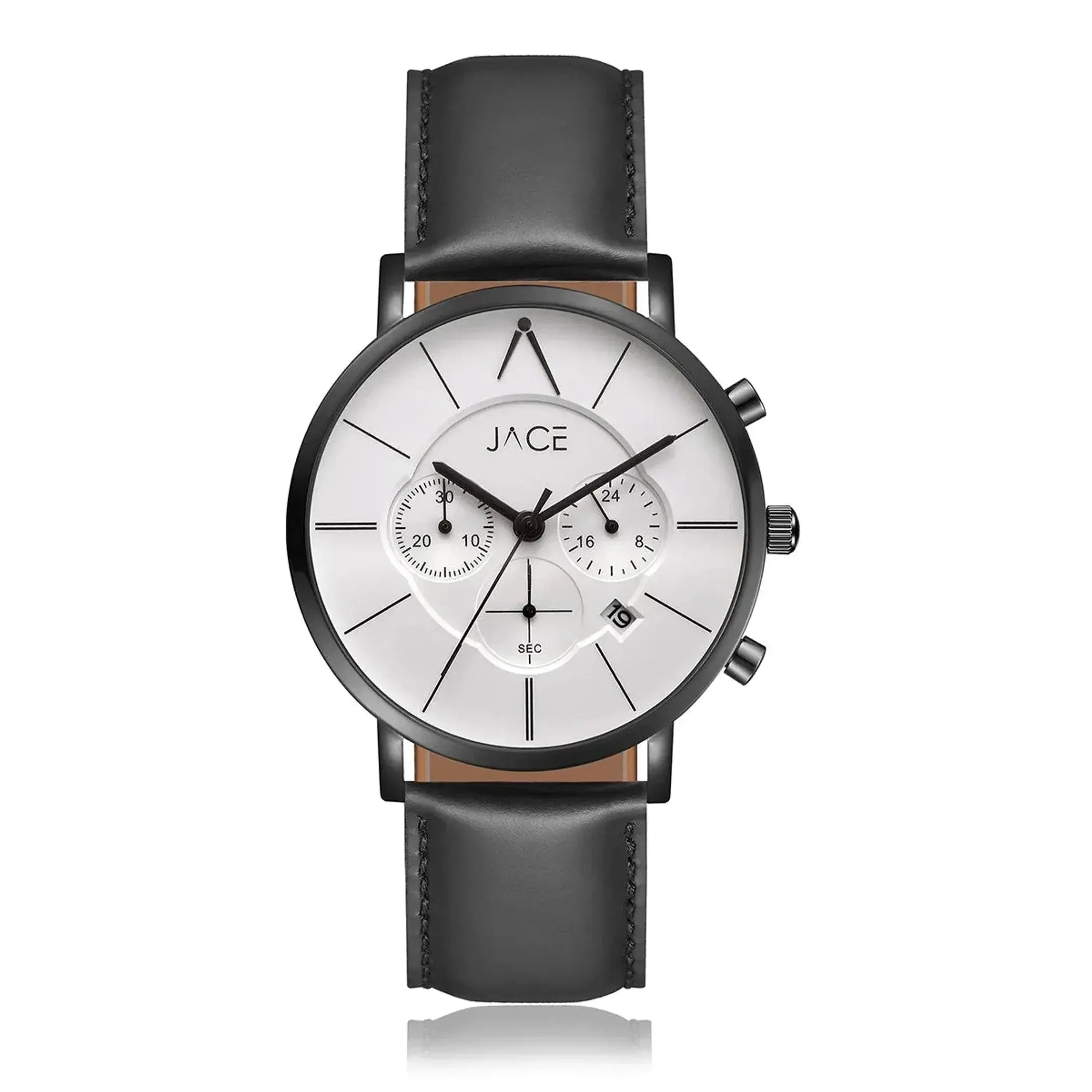 "BERGEN" MENS LEATHER BAND CHRONOGRAPH WATCH - GreatEagleInc