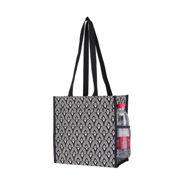 BLACK AND WHITE LUXOR SHOPPER BAG Signare USA