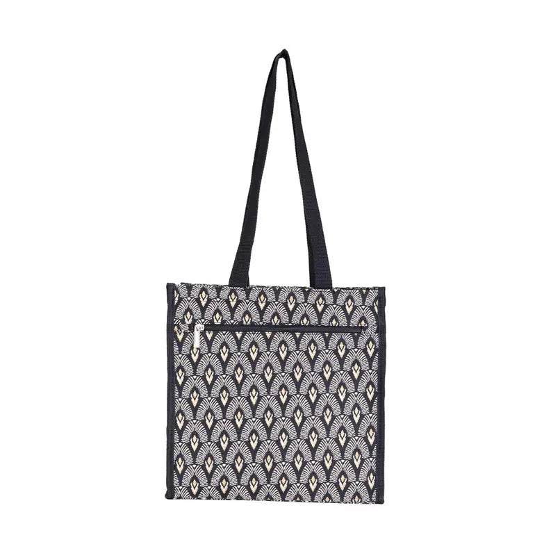 BLACK AND WHITE LUXOR SHOPPER BAG Signare USA