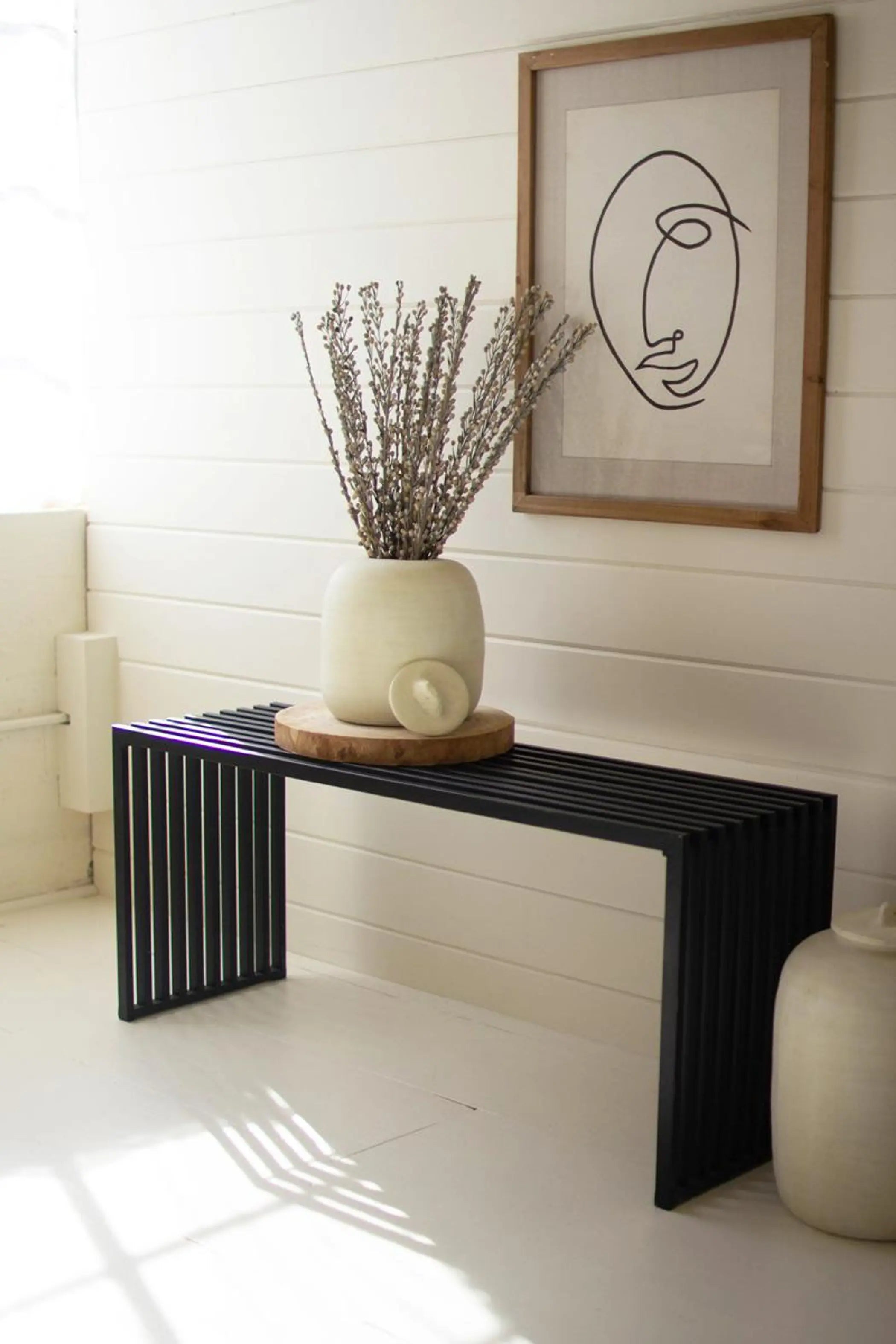 BLACK METAL BENCH CONSOLE Kalalou
