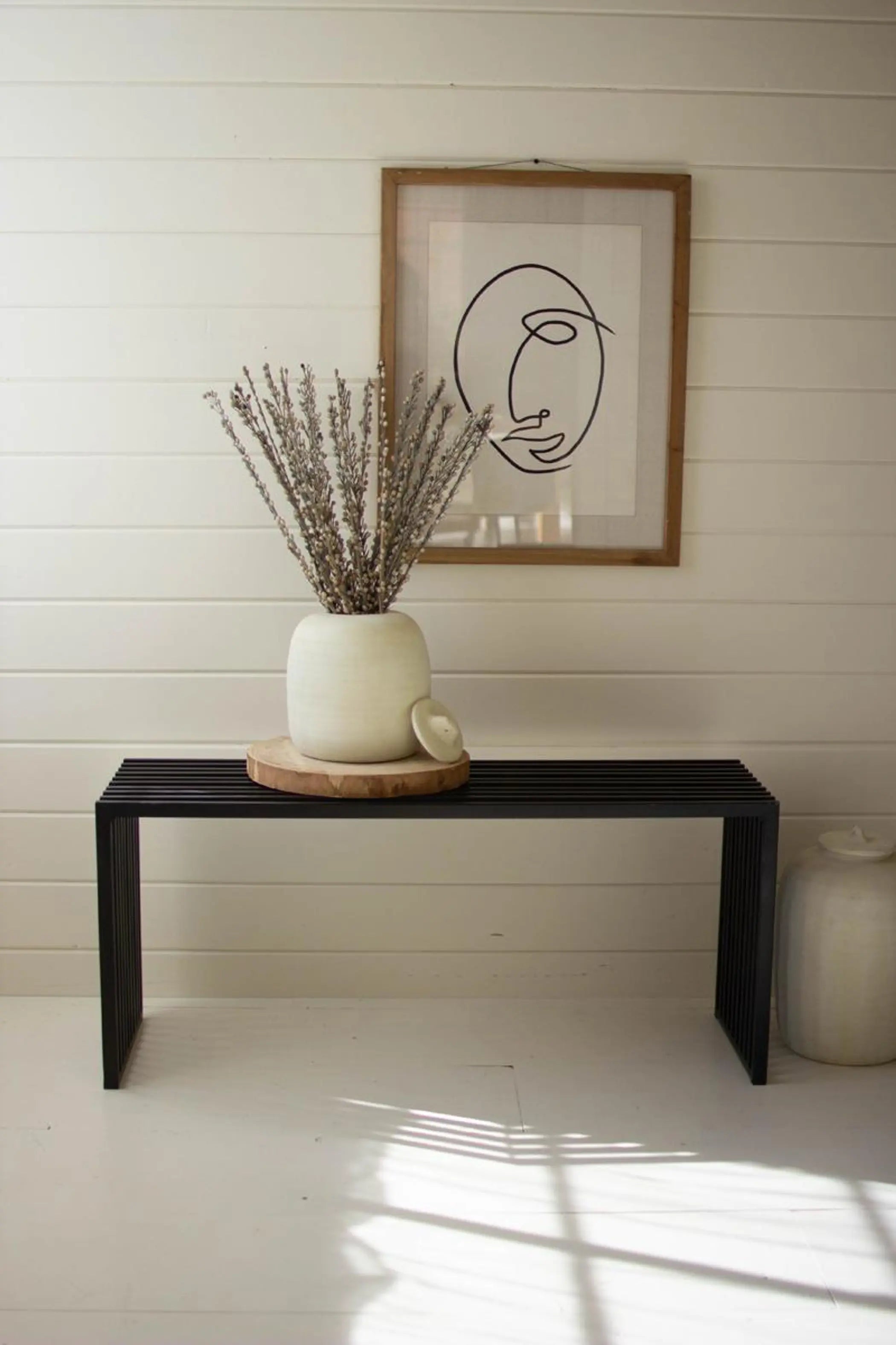 BLACK METAL BENCH CONSOLE Kalalou