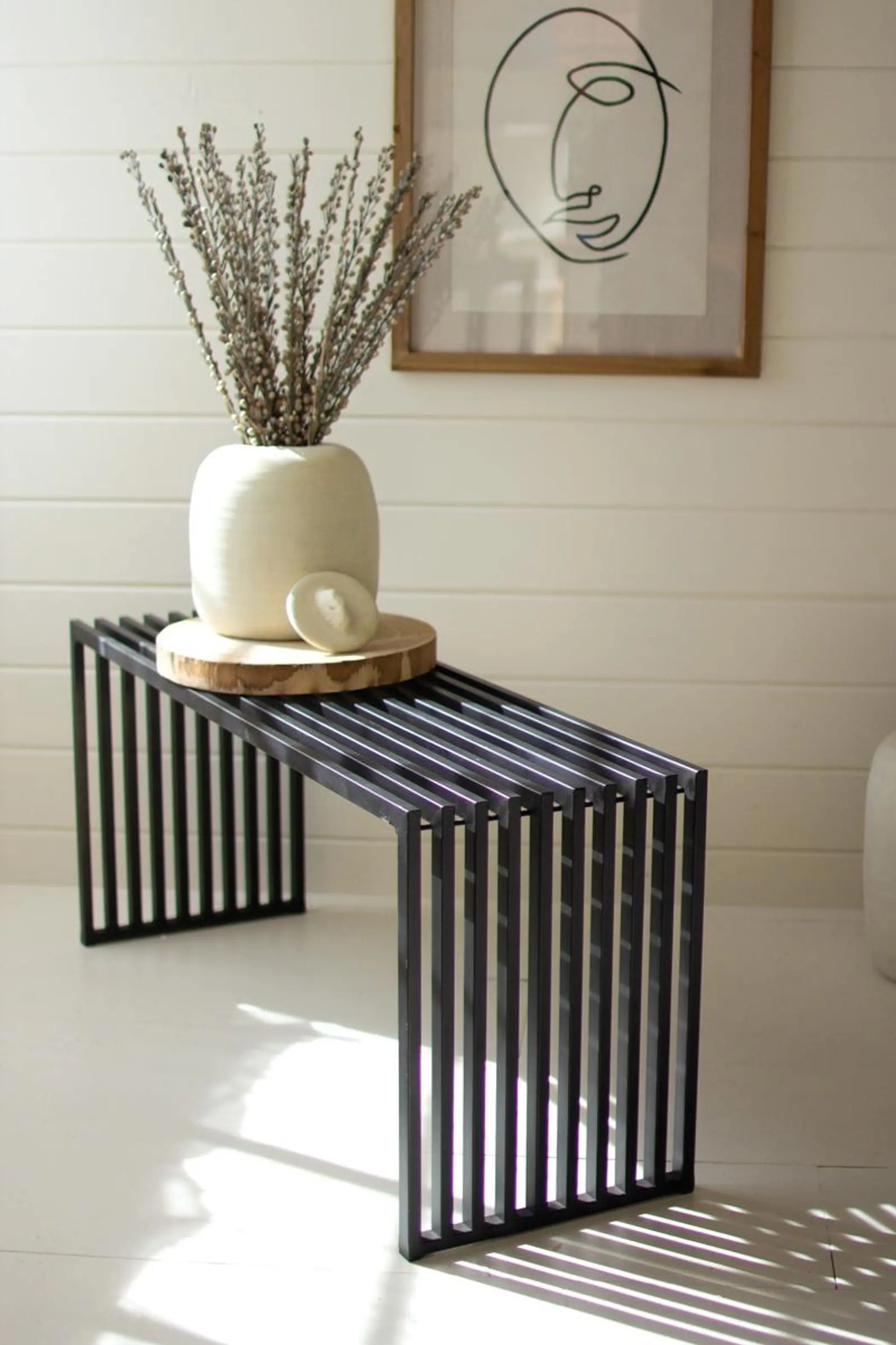 BLACK METAL BENCH CONSOLE Kalalou