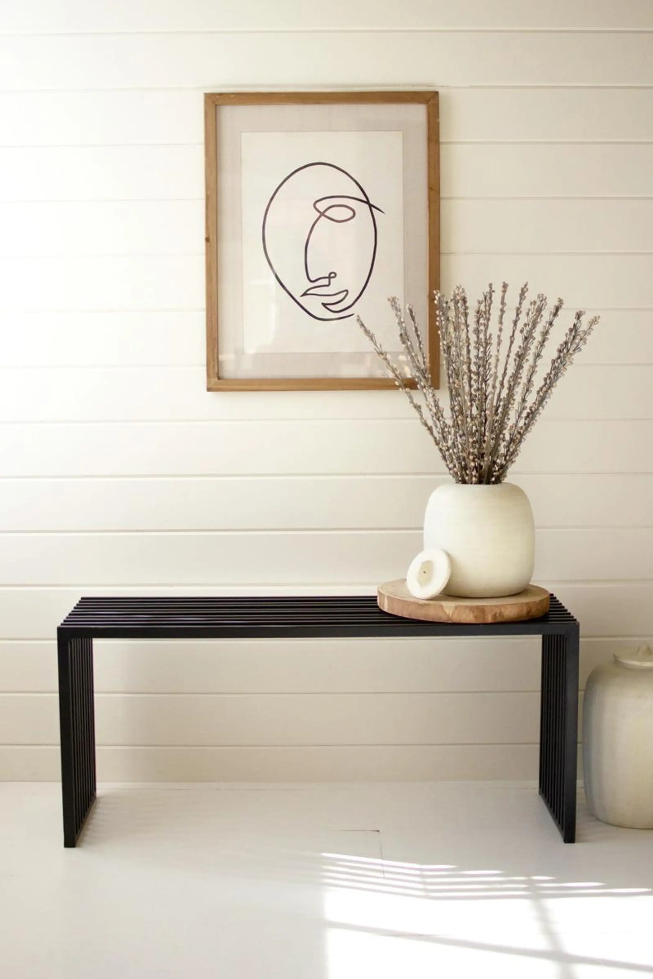 BLACK METAL BENCH CONSOLE Kalalou