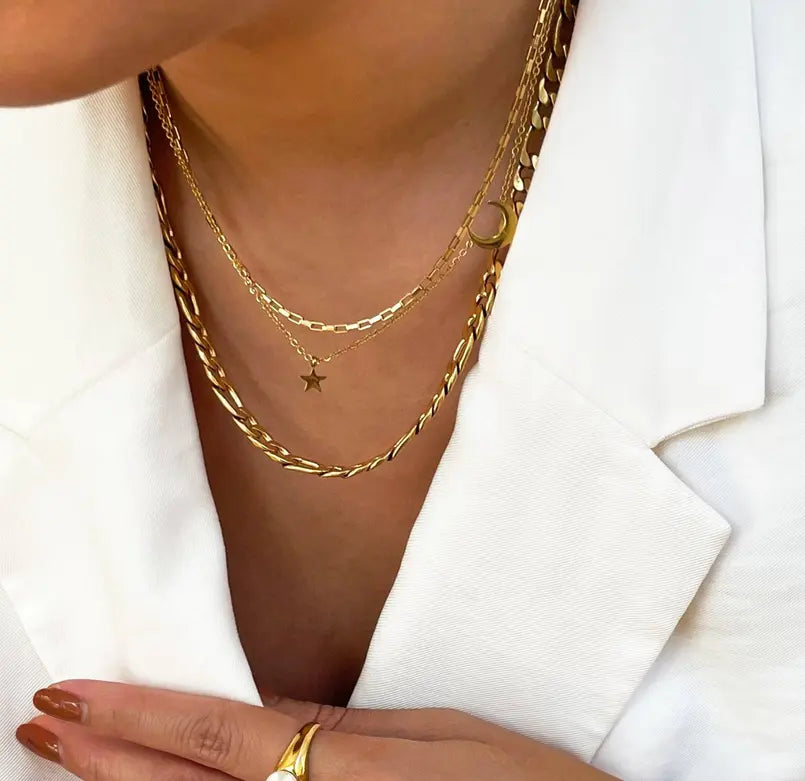 BLAKE GOLD BOX CHAIN NECKLACE Mai Desiree