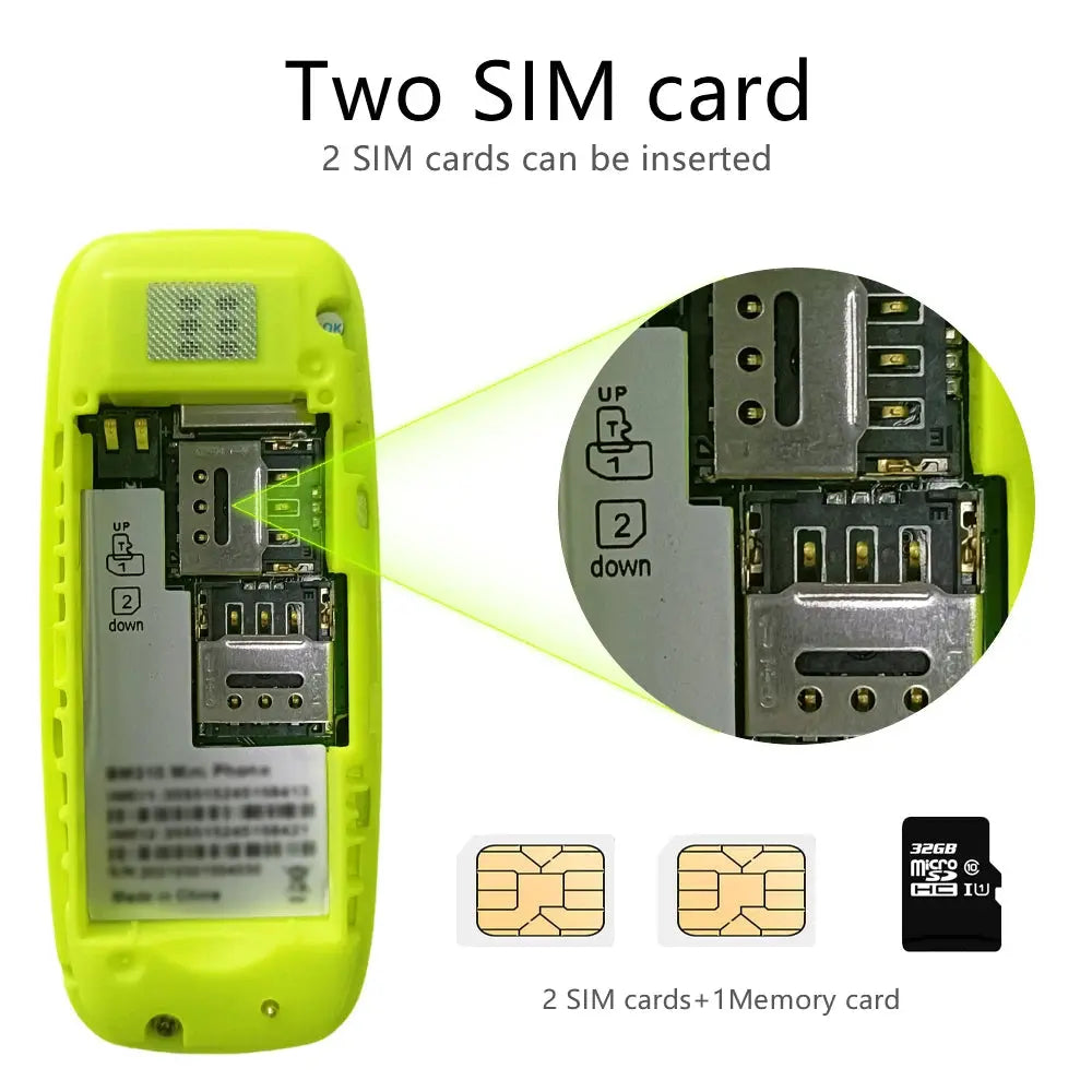 BM310 Small Mobile Phones Unlocked Bluetooth Earphone Telephone Low Radiation Automatic Call Recording Dual SIM Small Cell Phone GreatEagleInc