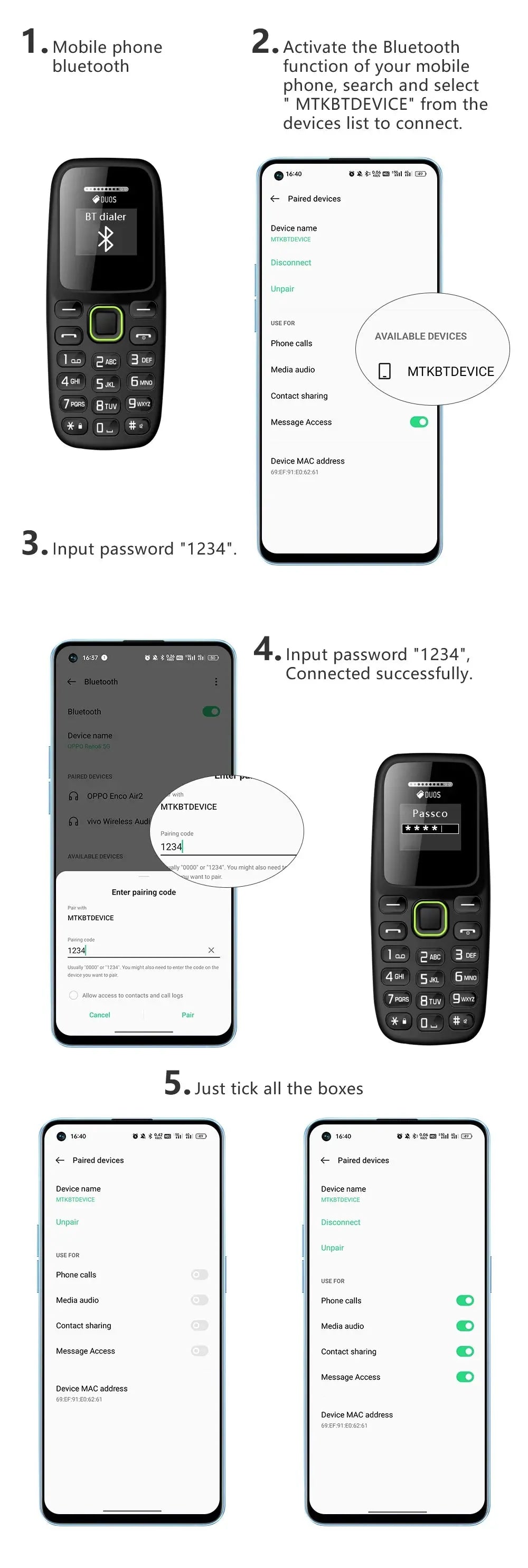 BM310 Small Mobile Phones Unlocked Bluetooth Earphone Telephone Low Radiation Automatic Call Recording Dual SIM Small Cell Phone GreatEagleInc