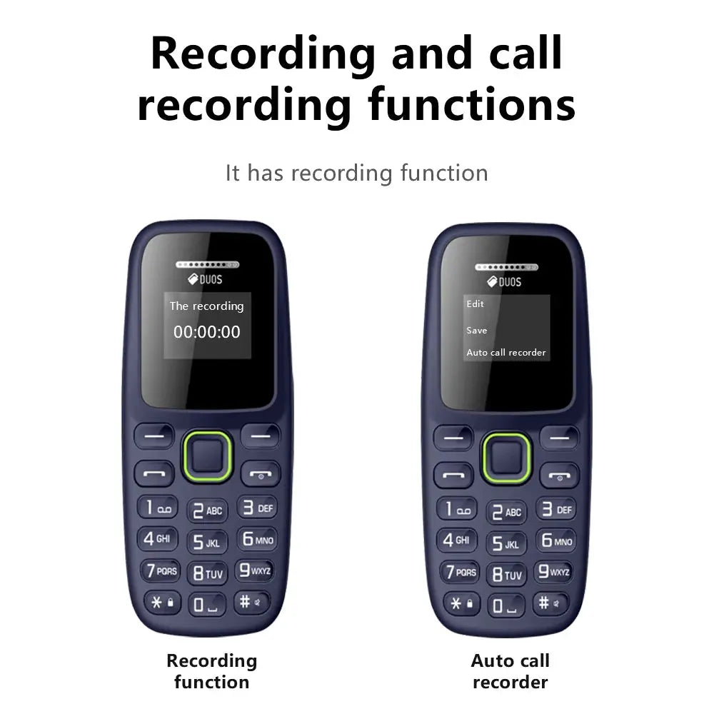BM310 Small Mobile Phones Unlocked Bluetooth Earphone Telephone Low Radiation Automatic Call Recording Dual SIM Small Cell Phone GreatEagleInc