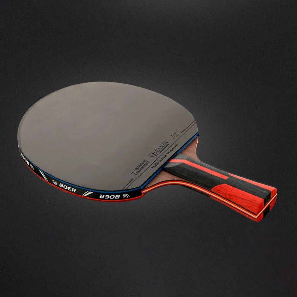 BOER 6 Star Spin Control Table Tennis Racket 7 Ply Wood Ping Pong Bat Long Handl 7.6 Horizontal Racket/long Handle All-round