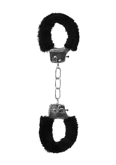 B&w Beginner's Furry Handcuffs W/ Quick Release Button SHOTS AMERICA