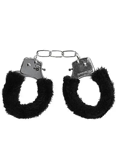 B&w Beginner's Furry Handcuffs W/ Quick Release Button SHOTS AMERICA