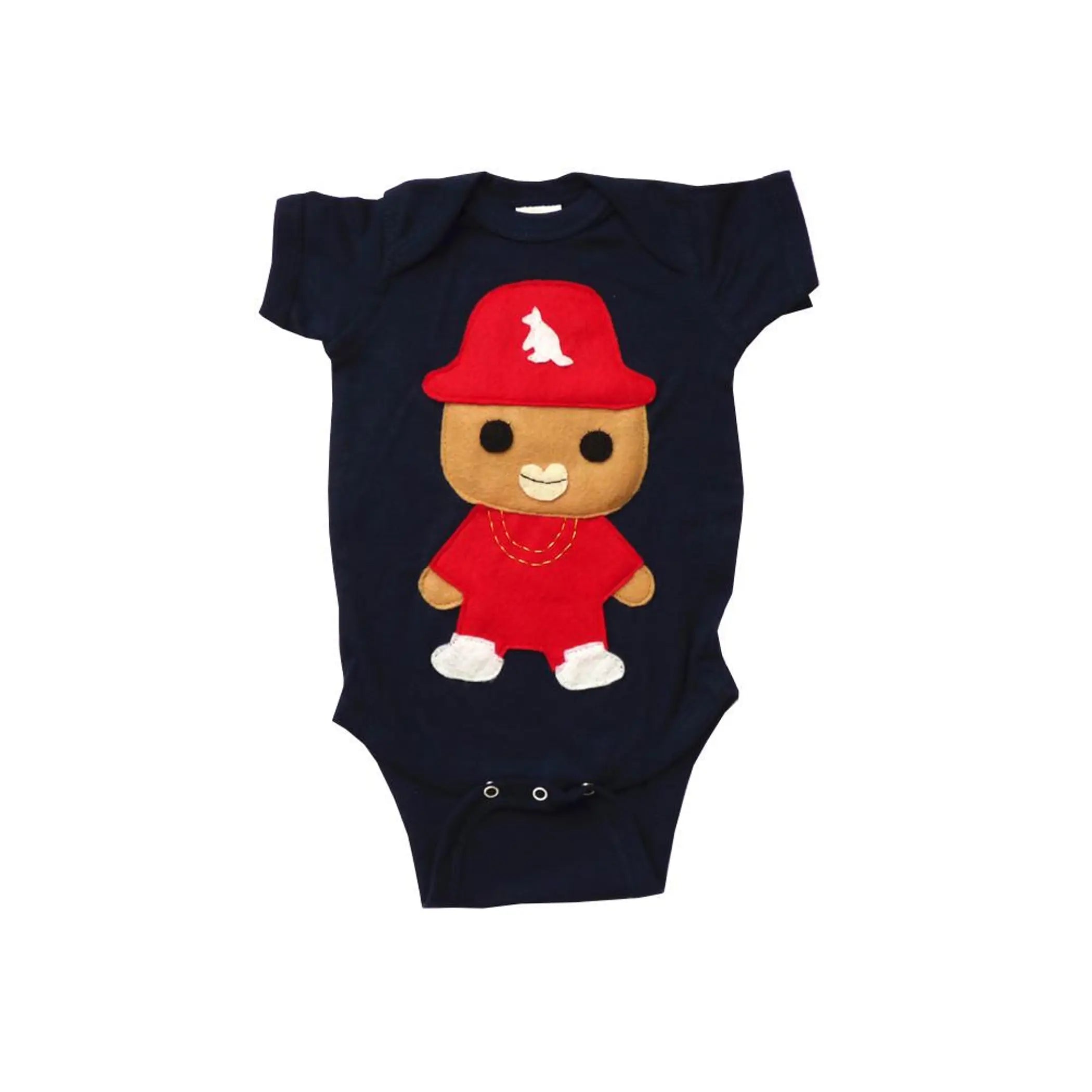 Baby Onesie - Rad Rapper - Red Kangaroo Hat Mi Cielo