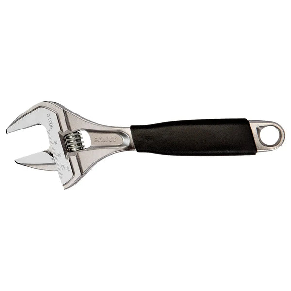 Bahco 8" Ergo™ Central Nut Wide Opening Jaw Adjustable Wrenches With Rubber Handle BAHCO