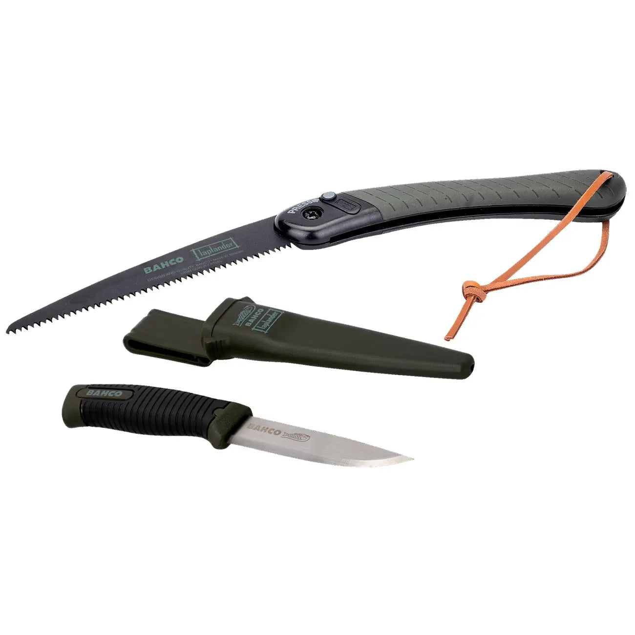 Bahco Foldable Saw And Knife Laplander Set With Dual-component Handle  (2-piece) BAHCO