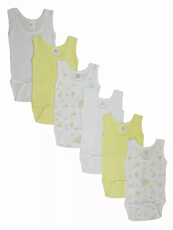 Bambini Girls Tank Top Onezies 6 Pack Bambini
