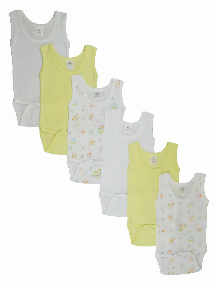 Bambini Girls Tank Top Onezies 6 Pack Bambini