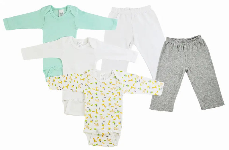 Bambini Infant Boys Long Sleeve Onezies and Track Sweatpants Bambini