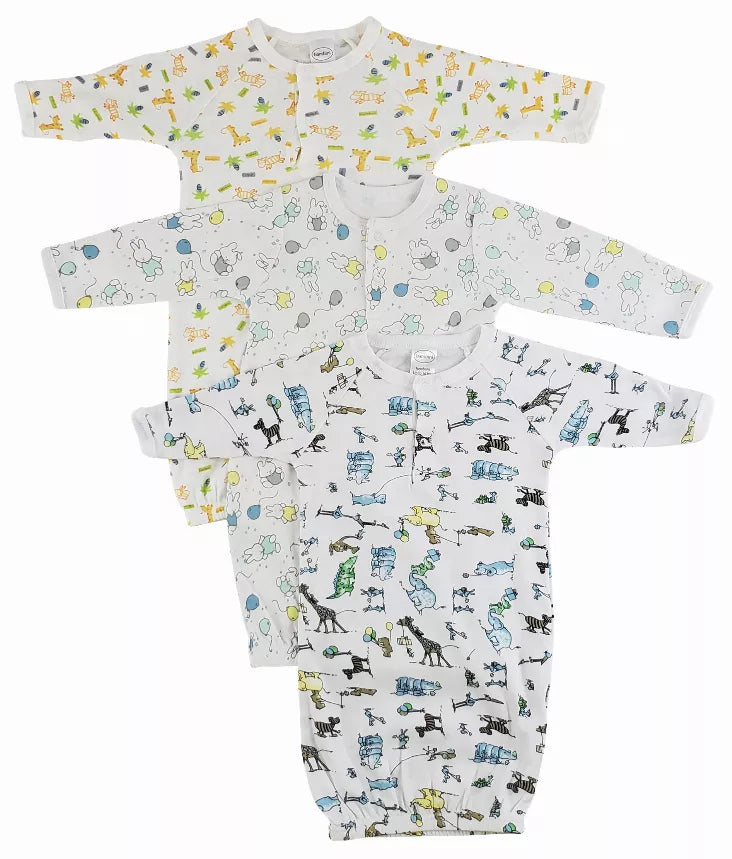 Bambini Infant Gowns - 3 Pack Bambini