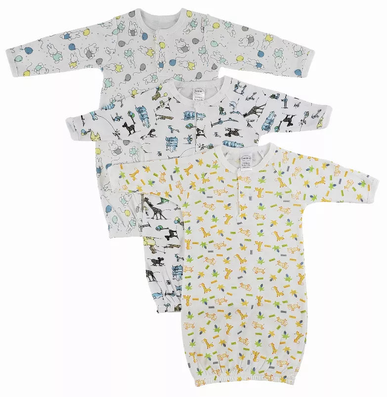 Bambini Infant Gowns - 3 Pack Bambini