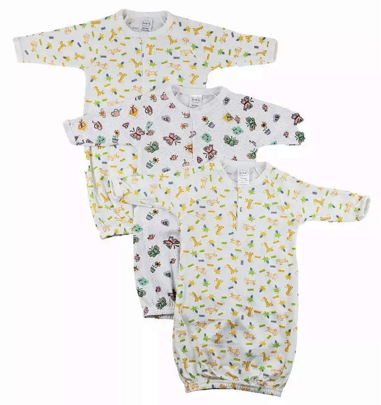 Bambini Infant Gowns - 3 Pack Bambini