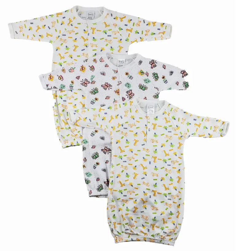 Bambini Infant Gowns - 3 Pack Bambini