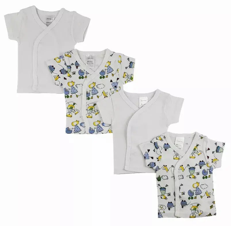 Bambini Side Snap Short Sleeve Shirt - 4 Pack Bambini