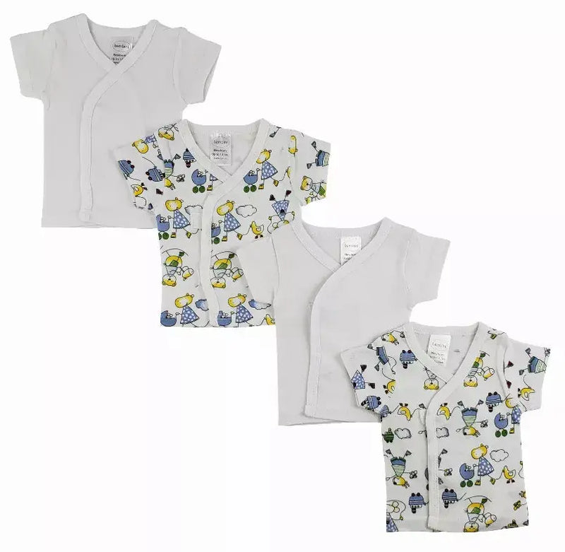 Bambini Side Snap Short Sleeve Shirt - 4 Pack Bambini