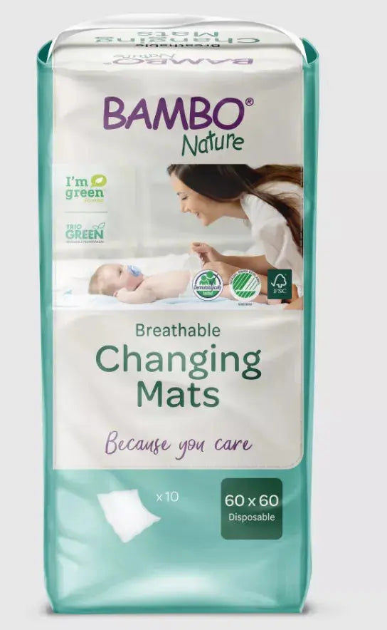 Bambo Nature Breathable Changing Mats - 24"x24" Abena