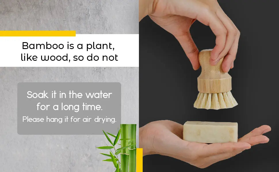 Bamboo Sisal Fiber Dish Brush Choixe