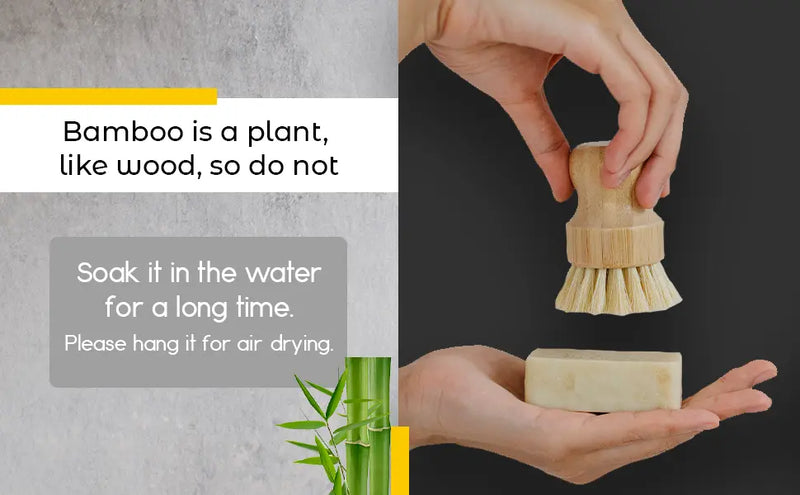 Bamboo Sisal Fiber Dish Brush Choixe