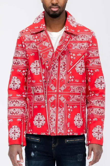 Bandana Leather Jacket WEIV