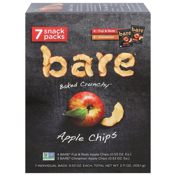 Bare Fruit - Apple Chip Variety Snpk - Case Of 6 - 7/.53 Oz Bare Fruit