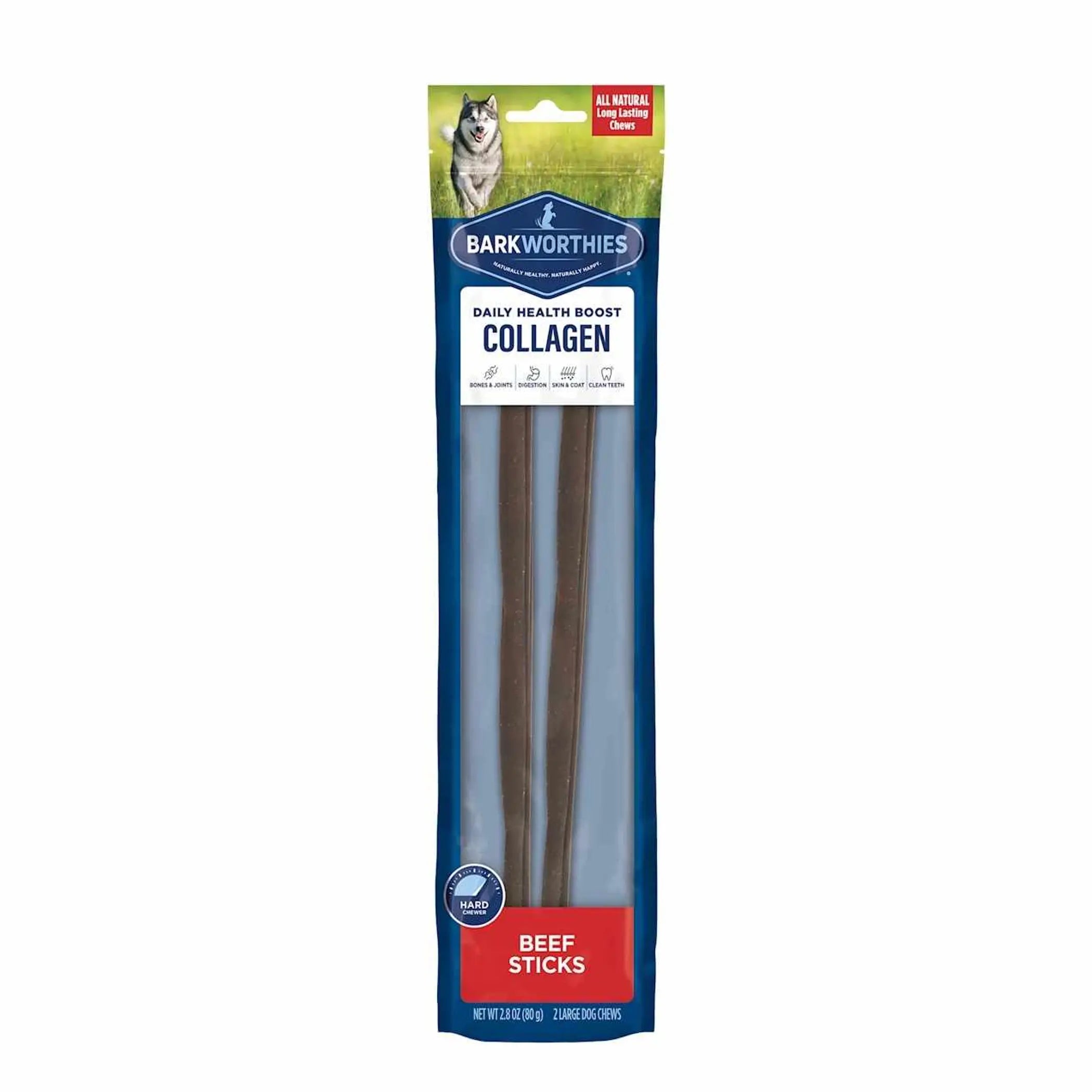 Barkworthies Collagen Beef Sticks Plain Barkworthies