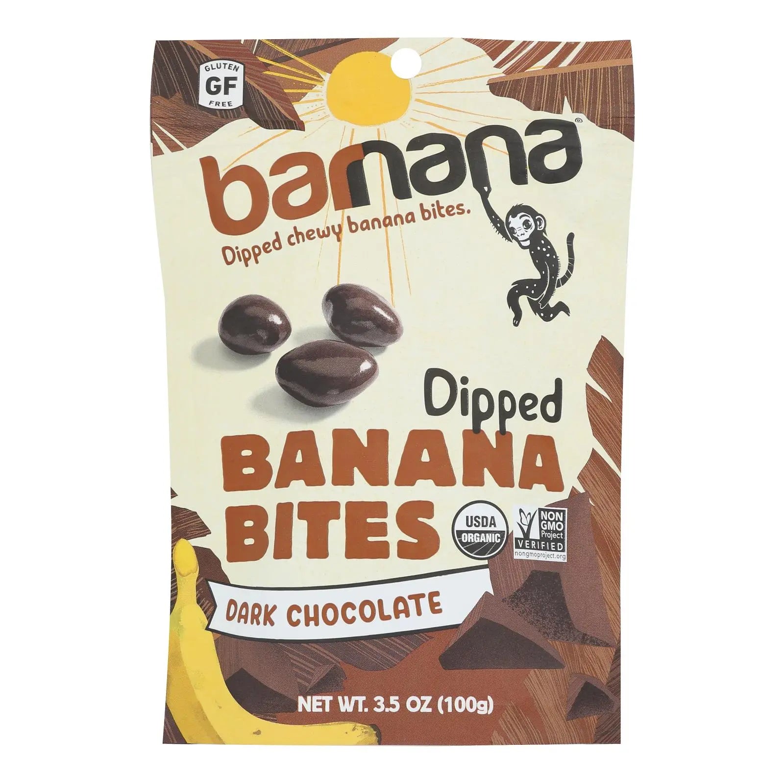 Barnana Chewy Banana Bites - Organic Chocolate - Case Of 12 - 3.5 Oz. Barnana